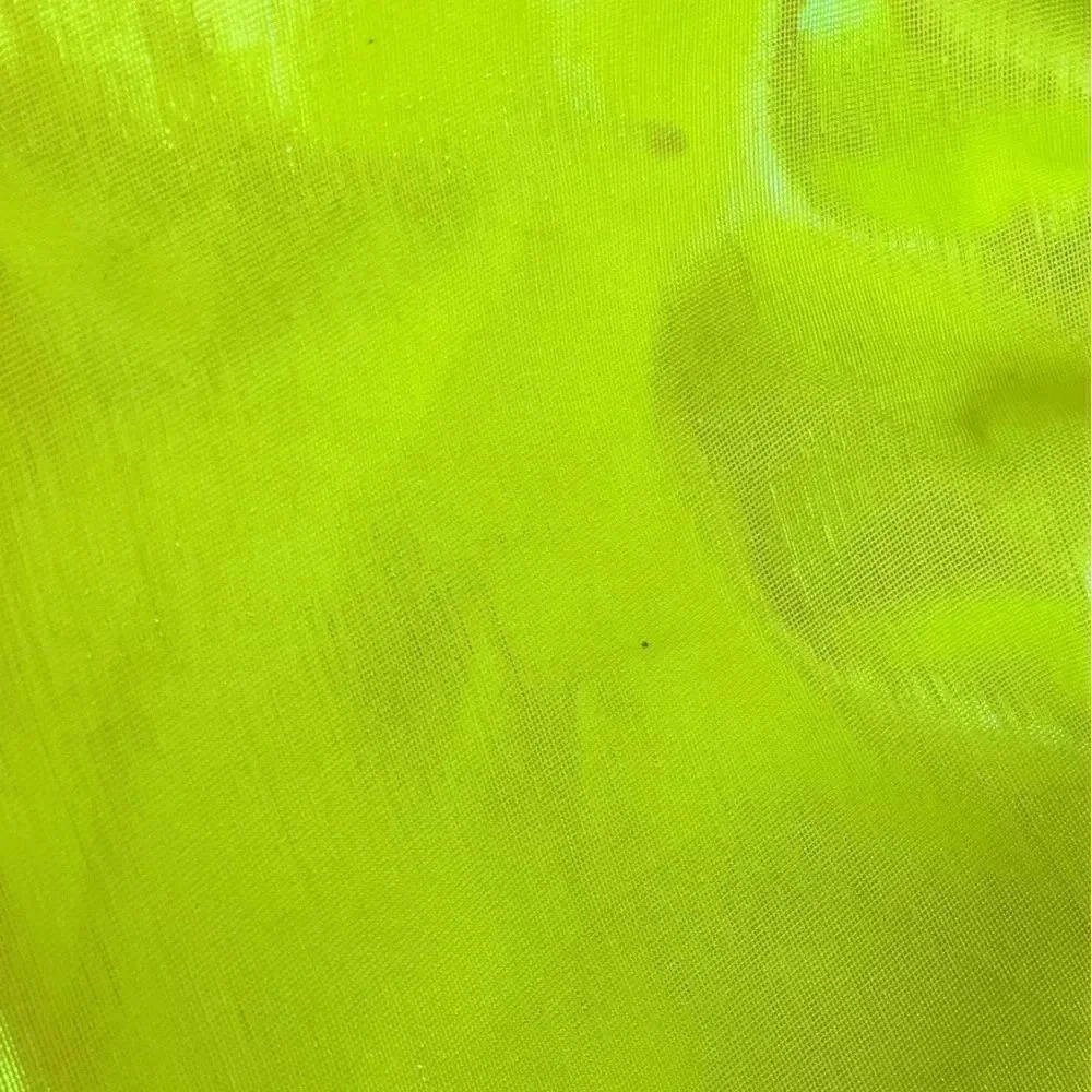 NEW Christopher John Rogers Target Neon Yellow Iridescent Belted Midi Dress XXS - Picture 11 of 15